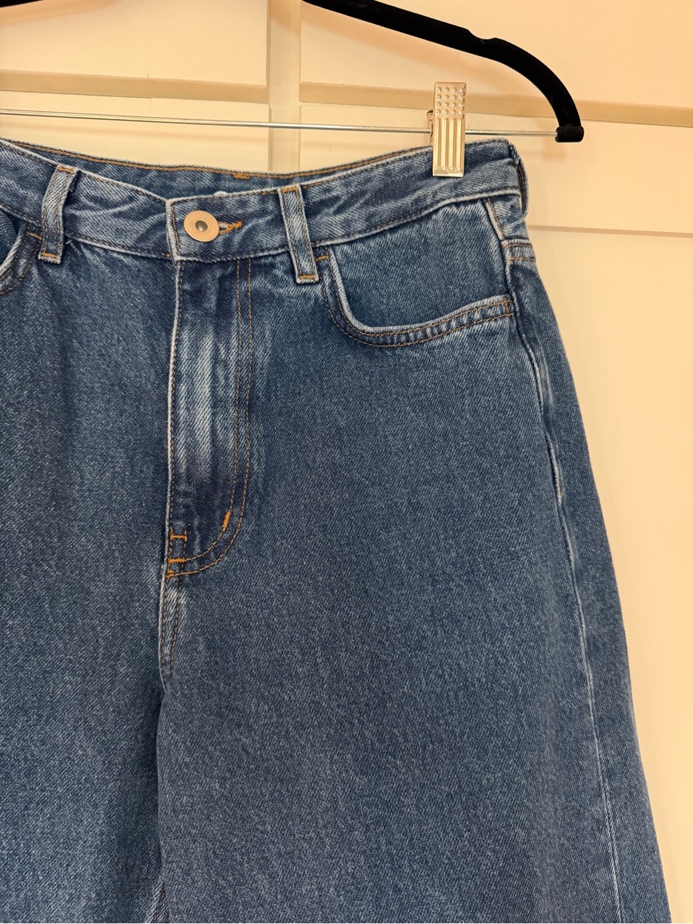 COS Tapered Leg High Rise Ankle Length Blue Jeans 25 - Picture 7 of 14